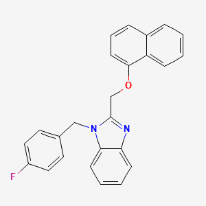 1-[(4-fluorophenyl)methyl]-2-[(naphthalen-1-yloxy)methyl]-1H-1,3-benzodiazole