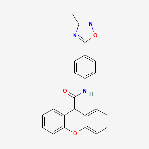 molecular formula C23H17N3O3 B2899790 N-[4-(3-methyl-1,2,4-oxadiazol-5-yl)phenyl]-9H-xanthene-9-carboxamide CAS No. 1226440-75-0