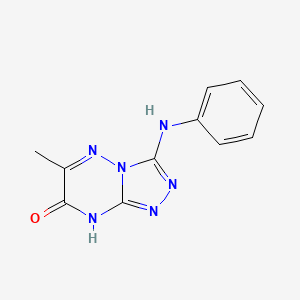 molecular formula C11H10N6O B2899827 6-methyl-3-(phenylamino)-[1,2,4]triazolo[4,3-b][1,2,4]triazin-7(1H)-one CAS No. 1202977-88-5