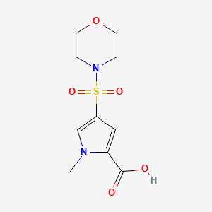 molecular formula C10H14N2O5S B2899828 1-methyl-4-(morpholin-4-ylsulfonyl)-1H-pyrrole-2-carboxylic acid CAS No. 875163-97-6