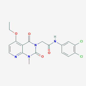 molecular formula C18H16Cl2N4O4 B2899830 N-(3,4-dichlorophenyl)-2-(5-ethoxy-1-methyl-2,4-dioxo-1,2-dihydropyrido[2,3-d]pyrimidin-3(4H)-yl)acetamide CAS No. 1005299-20-6