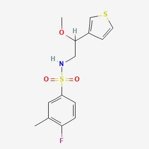 4-fluoro-N-(2-methoxy-2-(thiophen-3-yl)ethyl)-3-methylbenzenesulfonamide
