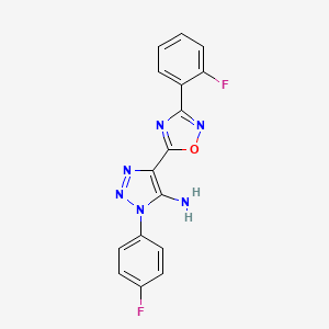 3-(4-Fluorophenyl)-5-[3-(2-fluorophenyl)-1,2,4-oxadiazol-5-yl]triazol-4-amine