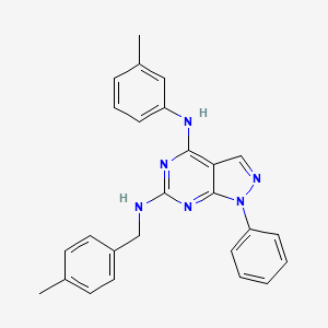 N~6~-(4-methylbenzyl)-N~4~-(3-methylphenyl)-1-phenyl-1H-pyrazolo[3,4-d]pyrimidine-4,6-diamine