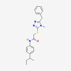 2-[(5-benzyl-4-methyl-1,2,4-triazol-3-yl)sulfanyl]-N-(4-butan-2-ylphenyl)acetamide