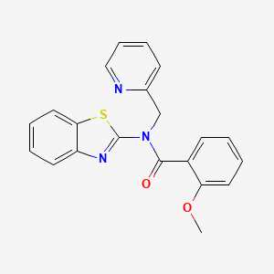 molecular formula C21H17N3O2S B2899850 N-(benzo[d]thiazol-2-yl)-2-methoxy-N-(pyridin-2-ylmethyl)benzamide CAS No. 886904-18-3