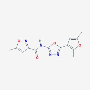 N-(5-(2,5-dimethylfuran-3-yl)-1,3,4-oxadiazol-2-yl)-5-methylisoxazole-3-carboxamide