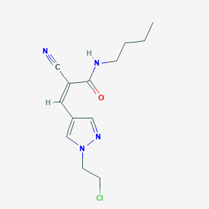 (Z)-N-butyl-3-[1-(2-chloroethyl)pyrazol-4-yl]-2-cyanoprop-2-enamide