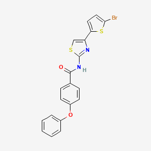 molecular formula C20H13BrN2O2S2 B2899859 N-[4-(5-bromothiophen-2-yl)-1,3-thiazol-2-yl]-4-phenoxybenzamide CAS No. 325977-28-4