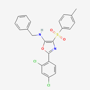 N-benzyl-2-(2,4-dichlorophenyl)-4-(4-methylphenyl)sulfonyl-1,3-oxazol-5-amine