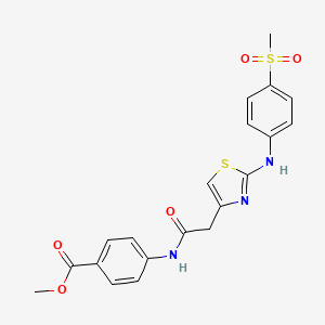 Methyl 4-(2-(2-((4-(methylsulfonyl)phenyl)amino)thiazol-4-yl)acetamido)benzoate