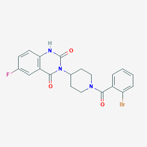 3-(1-(2-bromobenzoyl)piperidin-4-yl)-6-fluoroquinazoline-2,4(1H,3H)-dione