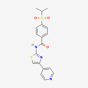 molecular formula C18H17N3O3S2 B2899875 4-(isopropylsulfonyl)-N-(4-(pyridin-4-yl)thiazol-2-yl)benzamide CAS No. 941993-21-1