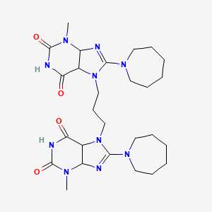 8-(azepan-1-yl)-7-{3-[8-(azepan-1-yl)-3-methyl-2,6-dioxo-2,3,6,7-tetrahydro-1H-purin-7-yl]propyl}-3-methyl-2,3,6,7-tetrahydro-1H-purine-2,6-dione