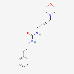 molecular formula C18H25N3O2 B2899884 1-(4-Morpholinobut-2-yn-1-yl)-3-(3-phenylpropyl)urea CAS No. 1396806-24-8