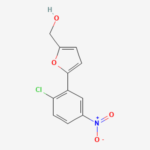 molecular formula C11H8ClNO4 B2899894 [5-(2-Chloro-5-nitrophenyl)furan-2-yl]methanol CAS No. 353509-26-9