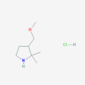 3-(Methoxymethyl)-2,2-dimethylpyrrolidine;hydrochloride