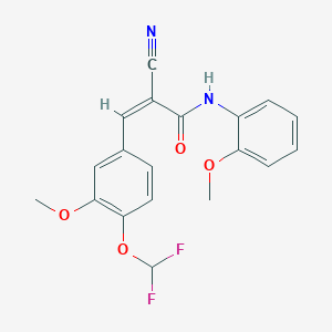 (Z)-2-Cyano-3-[4-(difluoromethoxy)-3-methoxyphenyl]-N-(2-methoxyphenyl)prop-2-enamide