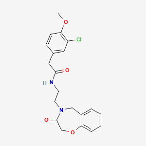 2-(3-chloro-4-methoxyphenyl)-N-(2-(3-oxo-2,3-dihydrobenzo[f][1,4]oxazepin-4(5H)-yl)ethyl)acetamide
