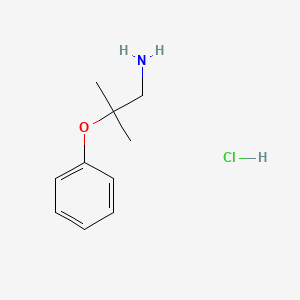 [(1-Amino-2-methylpropan-2-yl)oxy]benzene hydrochloride