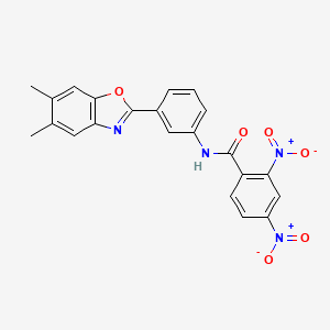 N-[3-(5,6-Dimethyl-benzooxazol-2-yl)-phenyl]-2,4-dinitro-benzamide