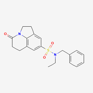 molecular formula C20H22N2O3S B2899922 N-benzyl-N-ethyl-4-oxo-2,4,5,6-tetrahydro-1H-pyrrolo[3,2,1-ij]quinoline-8-sulfonamide CAS No. 898462-58-3