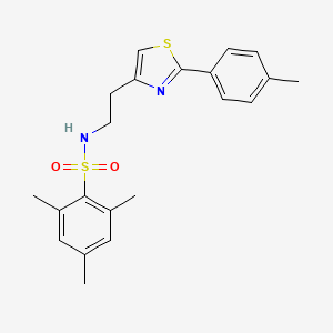 2,4,6-trimethyl-N-(2-(2-(p-tolyl)thiazol-4-yl)ethyl)benzenesulfonamide