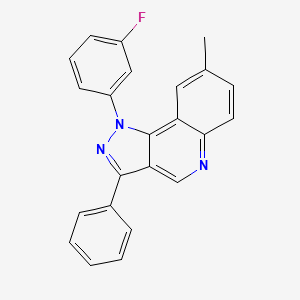 molecular formula C23H16FN3 B2899926 1-(3-fluorophenyl)-8-methyl-3-phenyl-1H-pyrazolo[4,3-c]quinoline CAS No. 901043-75-2