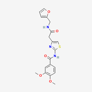 N-(4-(2-((furan-2-ylmethyl)amino)-2-oxoethyl)thiazol-2-yl)-3,4-dimethoxybenzamide