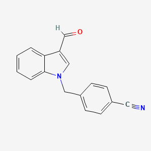 4-[(3-formyl-1H-indol-1-yl)methyl]benzonitrile