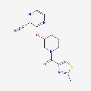3-((1-(2-Methylthiazole-4-carbonyl)piperidin-3-yl)oxy)pyrazine-2-carbonitrile