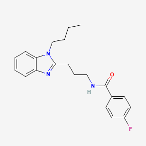 N-[3-(1-butylbenzimidazol-2-yl)propyl]-4-fluorobenzamide