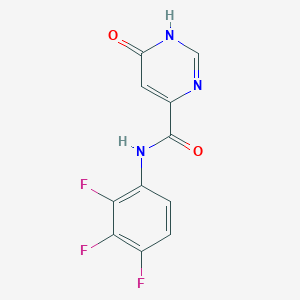 molecular formula C11H6F3N3O2 B2899940 6-hydroxy-N-(2,3,4-trifluorophenyl)pyrimidine-4-carboxamide CAS No. 2034360-90-0