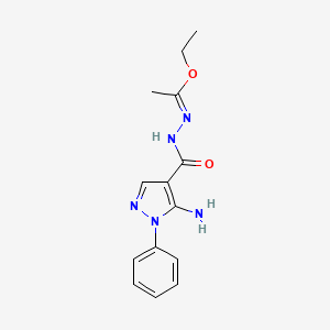 Ethyl N-[(5-amino-1-phenyl-1H-pyrazol-4-yl)-carbonyl]ethanehydrazonoate