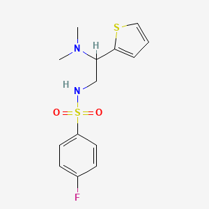 N-[2-(dimethylamino)-2-(thiophen-2-yl)ethyl]-4-fluorobenzene-1-sulfonamide