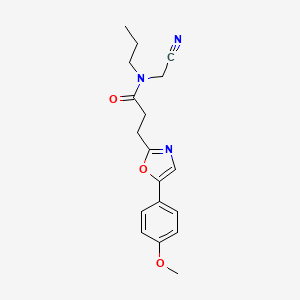 N-(cyanomethyl)-3-[5-(4-methoxyphenyl)-1,3-oxazol-2-yl]-N-propylpropanamide