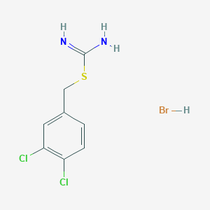 {[(3,4-Dichlorophenyl)methyl]sulfanyl}methanimidamide hydrobromide