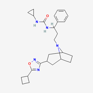 1-(3-((1R,5S)-3-(5-cyclobutyl-1,2,4-oxadiazol-3-yl)-8-azabicyclo[3.2.1]octan-8-yl)-1-phenylpropyl)-3-cyclopropylurea