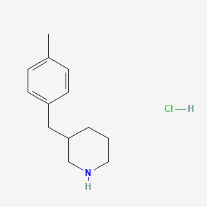 molecular formula C13H20ClN B2899973 3-(4-Methylbenzyl)piperidine hydrochloride CAS No. 56-77-9; 625454-26-4