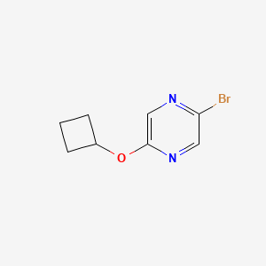 molecular formula C8H9BrN2O B2899994 2-Bromo-5-cyclobutoxypyrazine CAS No. 1086382-86-6