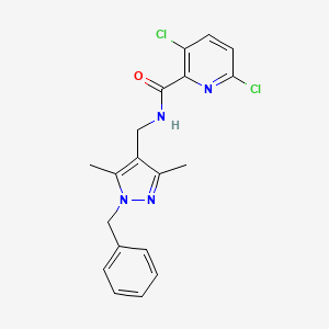 N-[(1-benzyl-3,5-dimethylpyrazol-4-yl)methyl]-3,6-dichloropyridine-2-carboxamide