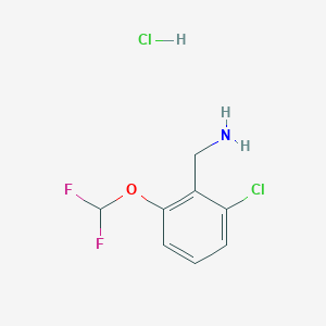 molecular formula C8H9Cl2F2NO B2900006 2-Chloro-6-(difluoromethoxy)benzyl amine hcl CAS No. 2007925-21-3
