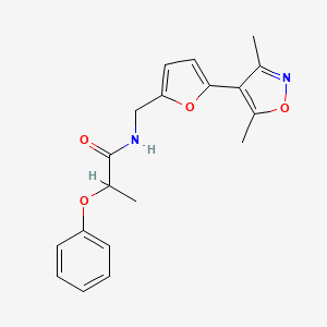 N-{[5-(3,5-dimethyl-1,2-oxazol-4-yl)furan-2-yl]methyl}-2-phenoxypropanamide