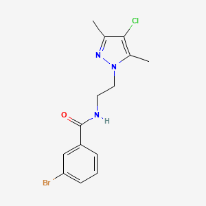 3-bromo-N-(2-(4-chloro-3,5-dimethyl-1H-pyrazol-1-yl)ethyl)benzamide