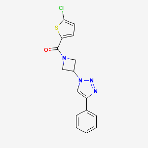 (5-chlorothiophen-2-yl)(3-(4-phenyl-1H-1,2,3-triazol-1-yl)azetidin-1-yl)methanone
