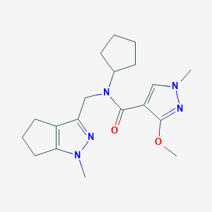 N-cyclopentyl-3-methoxy-1-methyl-N-((1-methyl-1,4,5,6-tetrahydrocyclopenta[c]pyrazol-3-yl)methyl)-1H-pyrazole-4-carboxamide