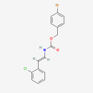 (4-bromophenyl)methyl N-[(E)-2-(2-chlorophenyl)ethenyl]carbamate