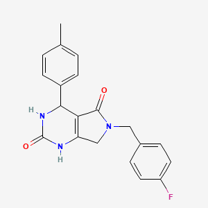 6-(4-fluorobenzyl)-4-(p-tolyl)-3,4,6,7-tetrahydro-1H-pyrrolo[3,4-d]pyrimidine-2,5-dione