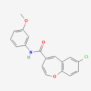 molecular formula C18H14ClNO3 B2900036 7-chloro-N-(3-methoxyphenyl)-1-benzoxepine-4-carboxamide CAS No. 950334-14-2