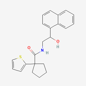 N-(2-hydroxy-2-(naphthalen-1-yl)ethyl)-1-(thiophen-2-yl)cyclopentanecarboxamide